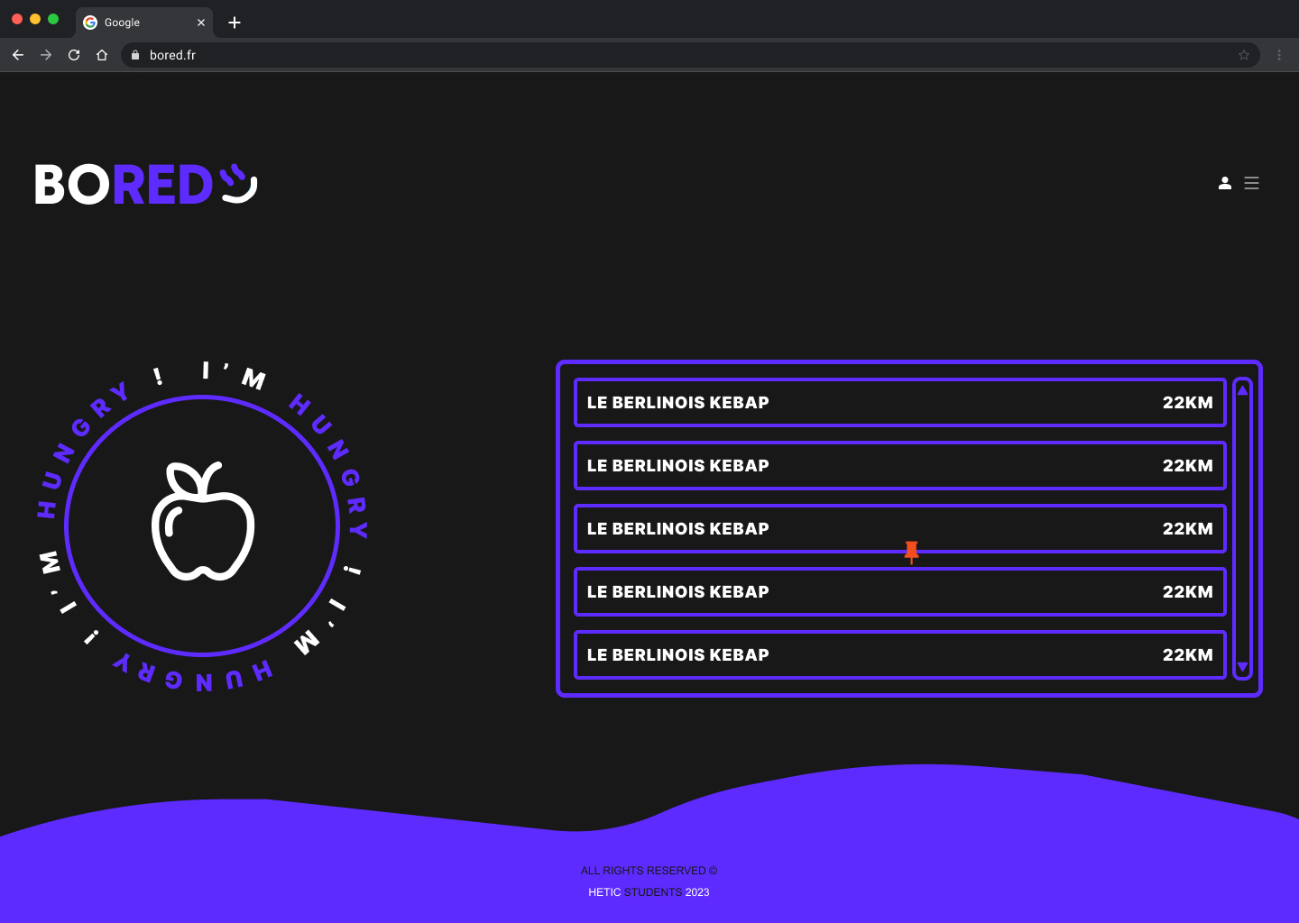Bored App — résultats