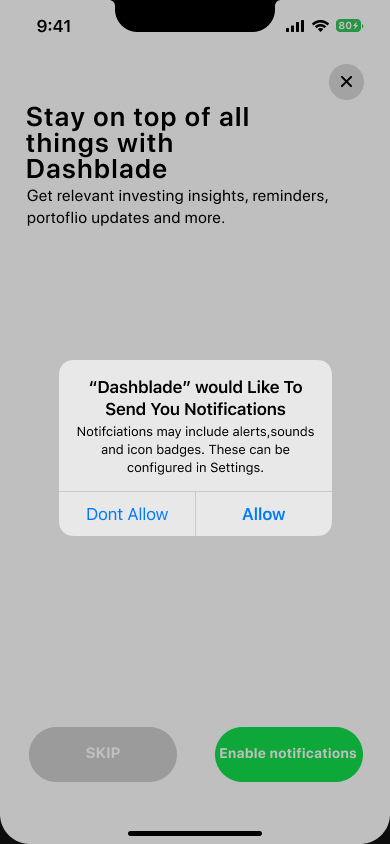 DashBlade — Notifications — accepté
