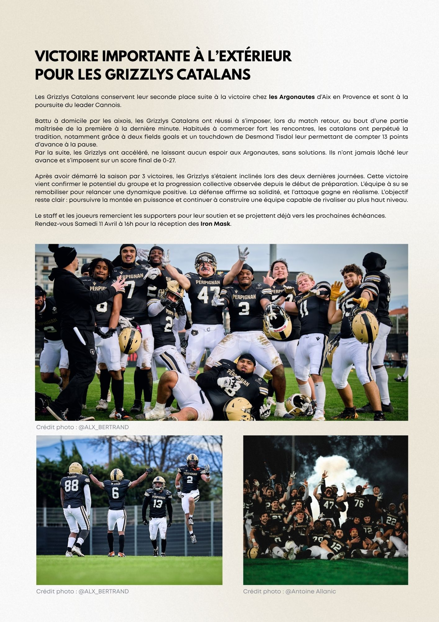 Page 9 — Rapports de Match